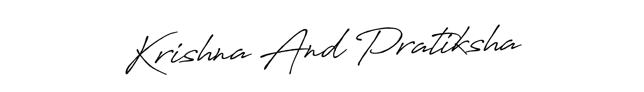 This is the best signature style for the Krishna And Pratiksha name. Also you like these signature font (Antro_Vectra_Bolder). Mix name signature. Krishna And Pratiksha signature style 7 images and pictures png