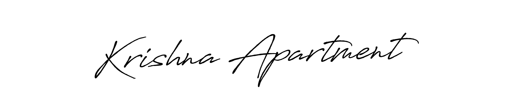 Create a beautiful signature design for name Krishna Apartment. With this signature (Antro_Vectra_Bolder) fonts, you can make a handwritten signature for free. Krishna Apartment signature style 7 images and pictures png