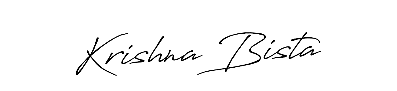 Also we have Krishna Bista name is the best signature style. Create professional handwritten signature collection using Antro_Vectra_Bolder autograph style. Krishna Bista signature style 7 images and pictures png