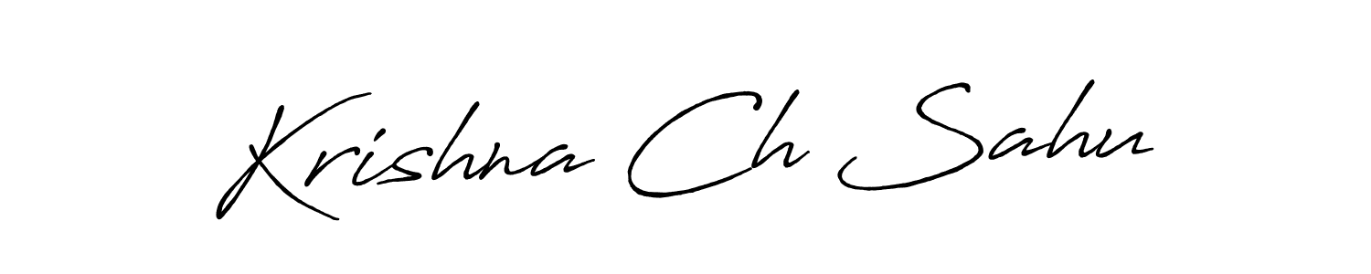 Design your own signature with our free online signature maker. With this signature software, you can create a handwritten (Antro_Vectra_Bolder) signature for name Krishna Ch Sahu. Krishna Ch Sahu signature style 7 images and pictures png