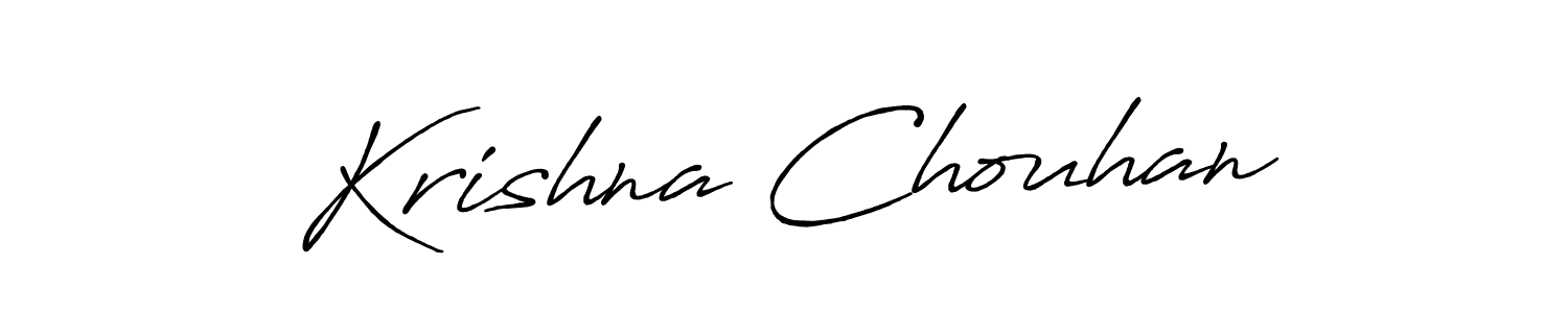Create a beautiful signature design for name Krishna Chouhan. With this signature (Antro_Vectra_Bolder) fonts, you can make a handwritten signature for free. Krishna Chouhan signature style 7 images and pictures png