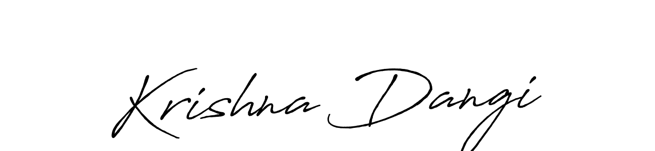 Use a signature maker to create a handwritten signature online. With this signature software, you can design (Antro_Vectra_Bolder) your own signature for name Krishna Dangi. Krishna Dangi signature style 7 images and pictures png