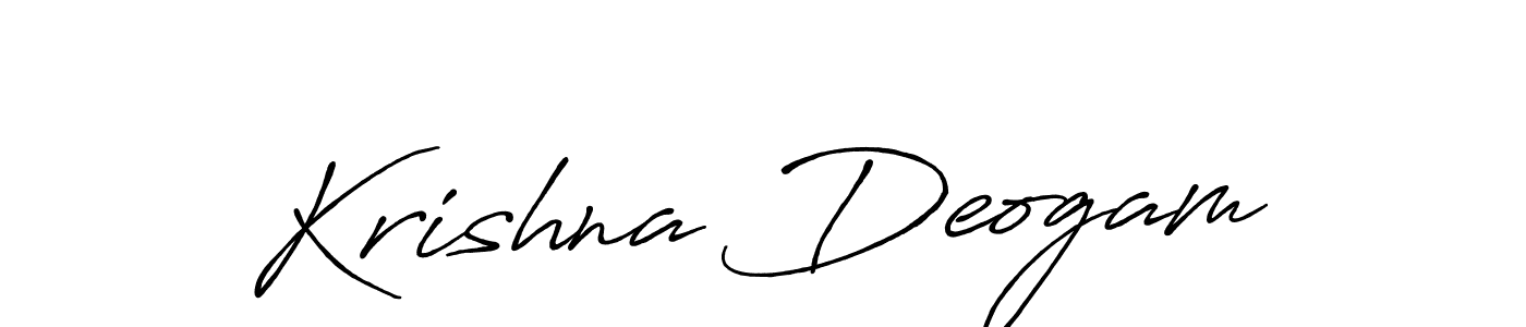 How to make Krishna Deogam name signature. Use Antro_Vectra_Bolder style for creating short signs online. This is the latest handwritten sign. Krishna Deogam signature style 7 images and pictures png