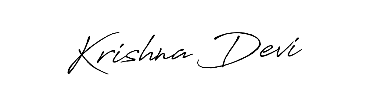 How to make Krishna Devi name signature. Use Antro_Vectra_Bolder style for creating short signs online. This is the latest handwritten sign. Krishna Devi signature style 7 images and pictures png