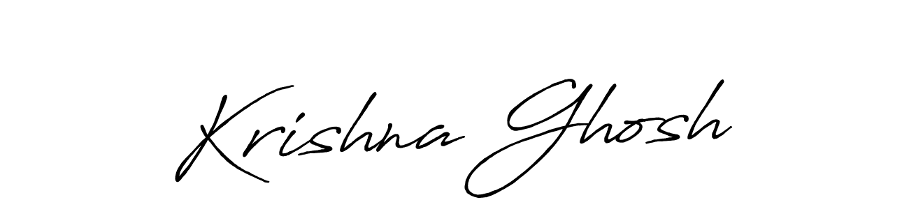 Create a beautiful signature design for name Krishna Ghosh. With this signature (Antro_Vectra_Bolder) fonts, you can make a handwritten signature for free. Krishna Ghosh signature style 7 images and pictures png