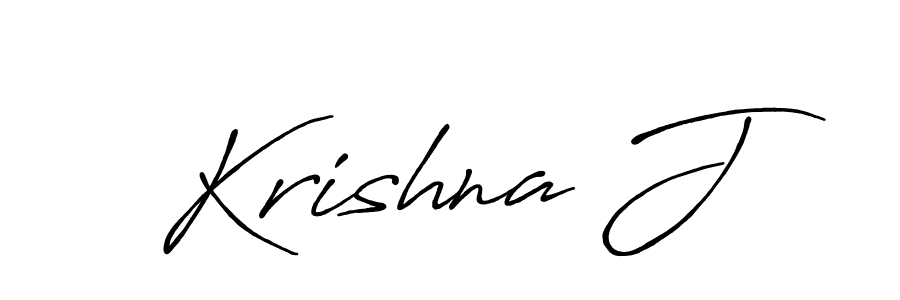 Use a signature maker to create a handwritten signature online. With this signature software, you can design (Antro_Vectra_Bolder) your own signature for name Krishna J. Krishna J signature style 7 images and pictures png
