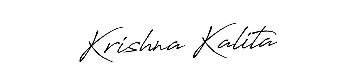 Create a beautiful signature design for name Krishna Kalita. With this signature (Antro_Vectra_Bolder) fonts, you can make a handwritten signature for free. Krishna Kalita signature style 7 images and pictures png