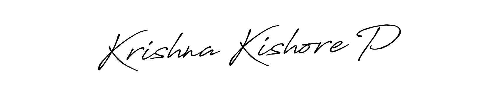 if you are searching for the best signature style for your name Krishna Kishore P. so please give up your signature search. here we have designed multiple signature styles  using Antro_Vectra_Bolder. Krishna Kishore P signature style 7 images and pictures png