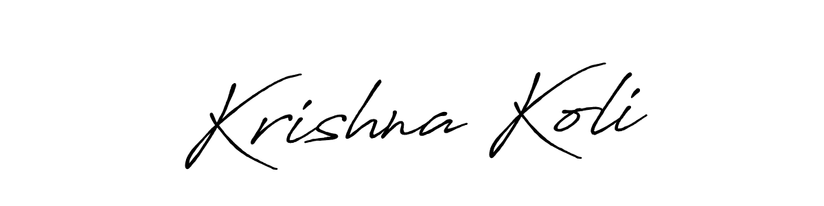 if you are searching for the best signature style for your name Krishna Koli. so please give up your signature search. here we have designed multiple signature styles  using Antro_Vectra_Bolder. Krishna Koli signature style 7 images and pictures png