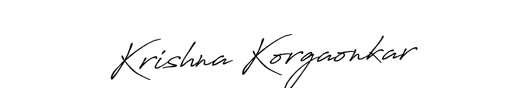 How to make Krishna Korgaonkar signature? Antro_Vectra_Bolder is a professional autograph style. Create handwritten signature for Krishna Korgaonkar name. Krishna Korgaonkar signature style 7 images and pictures png