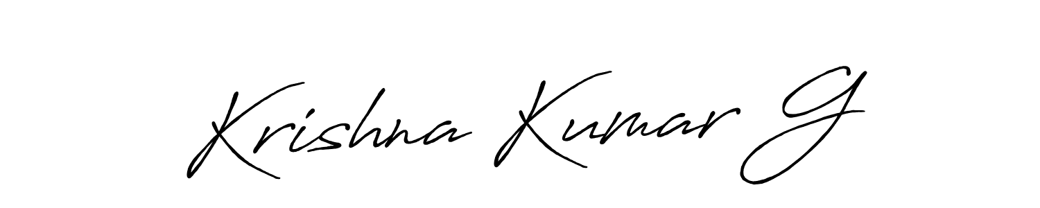 Make a beautiful signature design for name Krishna Kumar G. With this signature (Antro_Vectra_Bolder) style, you can create a handwritten signature for free. Krishna Kumar G signature style 7 images and pictures png