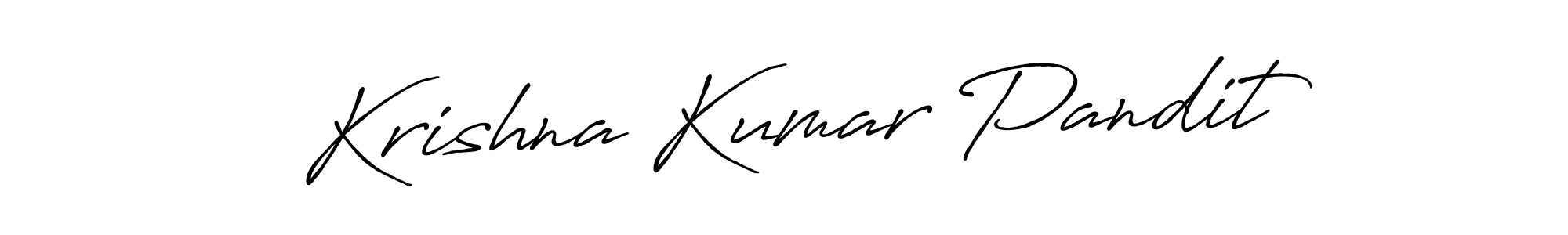 How to make Krishna Kumar Pandit name signature. Use Antro_Vectra_Bolder style for creating short signs online. This is the latest handwritten sign. Krishna Kumar Pandit signature style 7 images and pictures png