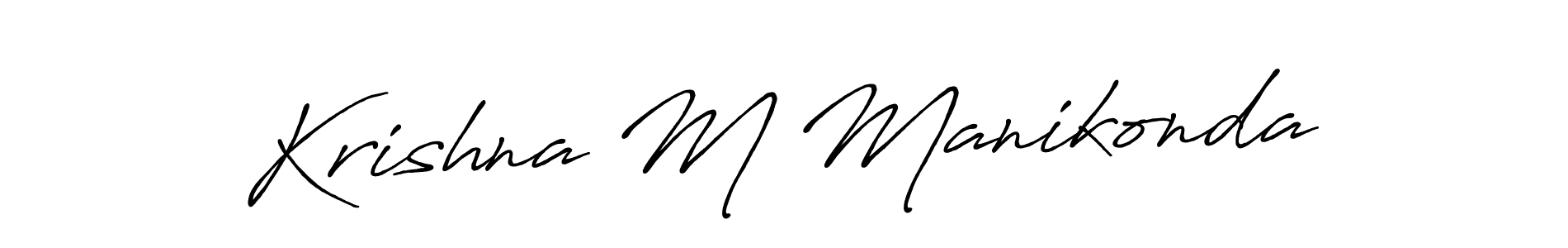 Also You can easily find your signature by using the search form. We will create Krishna M Manikonda name handwritten signature images for you free of cost using Antro_Vectra_Bolder sign style. Krishna M Manikonda signature style 7 images and pictures png