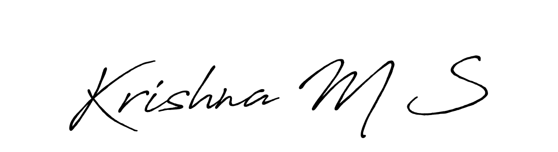 It looks lik you need a new signature style for name Krishna M S. Design unique handwritten (Antro_Vectra_Bolder) signature with our free signature maker in just a few clicks. Krishna M S signature style 7 images and pictures png