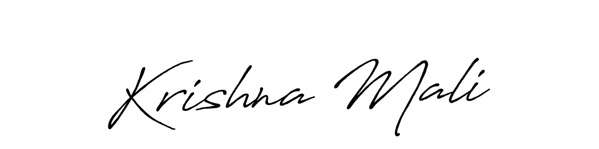 How to make Krishna Mali signature? Antro_Vectra_Bolder is a professional autograph style. Create handwritten signature for Krishna Mali name. Krishna Mali signature style 7 images and pictures png