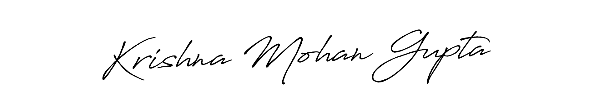 How to make Krishna Mohan Gupta name signature. Use Antro_Vectra_Bolder style for creating short signs online. This is the latest handwritten sign. Krishna Mohan Gupta signature style 7 images and pictures png