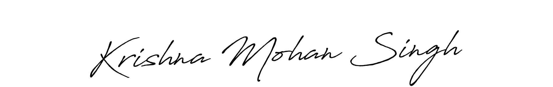 Design your own signature with our free online signature maker. With this signature software, you can create a handwritten (Antro_Vectra_Bolder) signature for name Krishna Mohan Singh. Krishna Mohan Singh signature style 7 images and pictures png