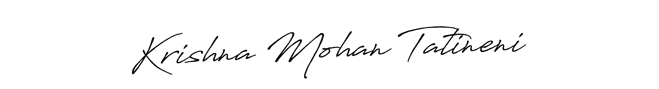The best way (Antro_Vectra_Bolder) to make a short signature is to pick only two or three words in your name. The name Krishna Mohan Tatineni include a total of six letters. For converting this name. Krishna Mohan Tatineni signature style 7 images and pictures png