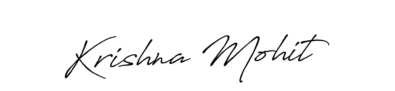 Design your own signature with our free online signature maker. With this signature software, you can create a handwritten (Antro_Vectra_Bolder) signature for name Krishna Mohit. Krishna Mohit signature style 7 images and pictures png