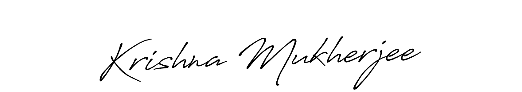 Create a beautiful signature design for name Krishna Mukherjee. With this signature (Antro_Vectra_Bolder) fonts, you can make a handwritten signature for free. Krishna Mukherjee signature style 7 images and pictures png