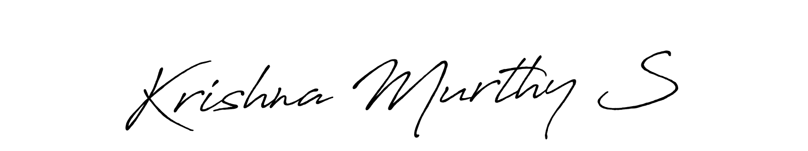 Create a beautiful signature design for name Krishna Murthy S. With this signature (Antro_Vectra_Bolder) fonts, you can make a handwritten signature for free. Krishna Murthy S signature style 7 images and pictures png
