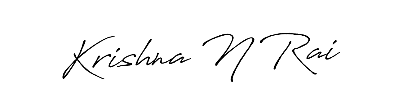 Create a beautiful signature design for name Krishna N Rai. With this signature (Antro_Vectra_Bolder) fonts, you can make a handwritten signature for free. Krishna N Rai signature style 7 images and pictures png