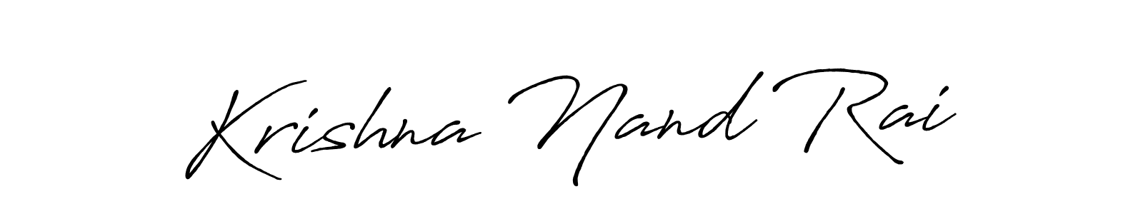 You should practise on your own different ways (Antro_Vectra_Bolder) to write your name (Krishna Nand Rai) in signature. don't let someone else do it for you. Krishna Nand Rai signature style 7 images and pictures png