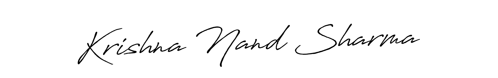 Similarly Antro_Vectra_Bolder is the best handwritten signature design. Signature creator online .You can use it as an online autograph creator for name Krishna Nand Sharma. Krishna Nand Sharma signature style 7 images and pictures png