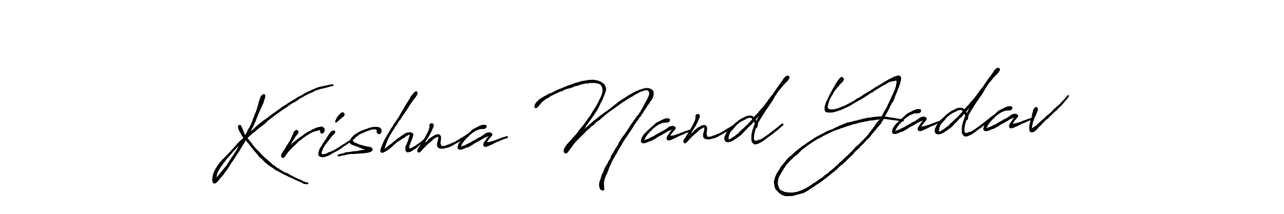 Also You can easily find your signature by using the search form. We will create Krishna Nand Yadav name handwritten signature images for you free of cost using Antro_Vectra_Bolder sign style. Krishna Nand Yadav signature style 7 images and pictures png