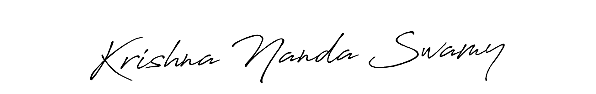 Also You can easily find your signature by using the search form. We will create Krishna Nanda Swamy name handwritten signature images for you free of cost using Antro_Vectra_Bolder sign style. Krishna Nanda Swamy signature style 7 images and pictures png