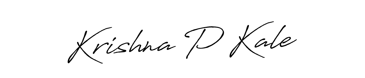 Make a beautiful signature design for name Krishna P Kale. With this signature (Antro_Vectra_Bolder) style, you can create a handwritten signature for free. Krishna P Kale signature style 7 images and pictures png