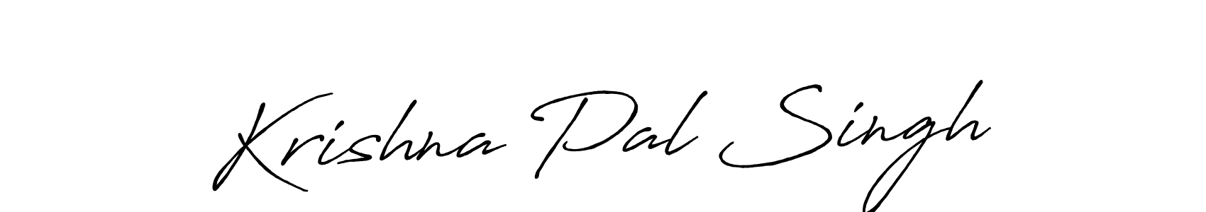 Create a beautiful signature design for name Krishna Pal Singh. With this signature (Antro_Vectra_Bolder) fonts, you can make a handwritten signature for free. Krishna Pal Singh signature style 7 images and pictures png