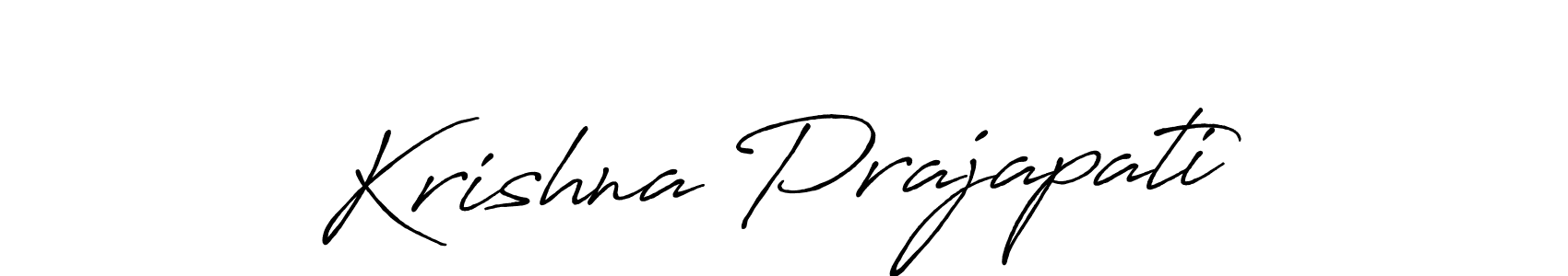 Krishna Prajapati stylish signature style. Best Handwritten Sign (Antro_Vectra_Bolder) for my name. Handwritten Signature Collection Ideas for my name Krishna Prajapati. Krishna Prajapati signature style 7 images and pictures png