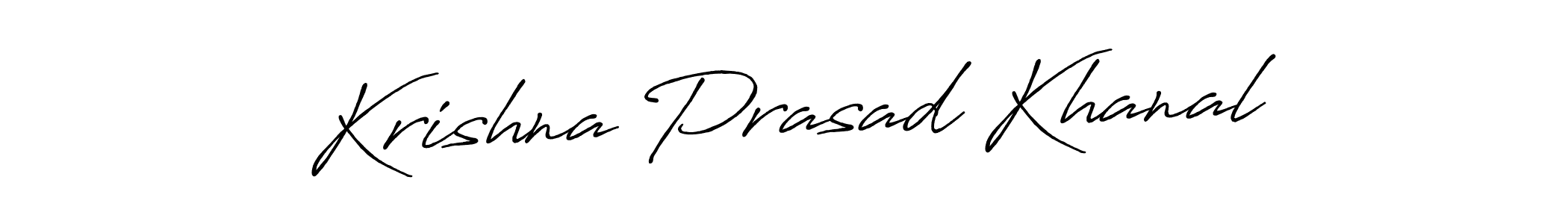 How to make Krishna Prasad Khanal name signature. Use Antro_Vectra_Bolder style for creating short signs online. This is the latest handwritten sign. Krishna Prasad Khanal signature style 7 images and pictures png