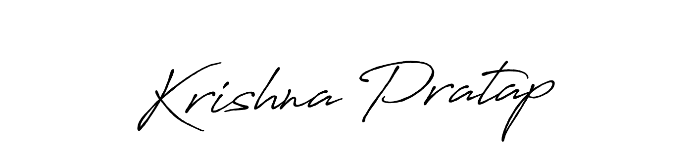 Make a beautiful signature design for name Krishna Pratap. With this signature (Antro_Vectra_Bolder) style, you can create a handwritten signature for free. Krishna Pratap signature style 7 images and pictures png