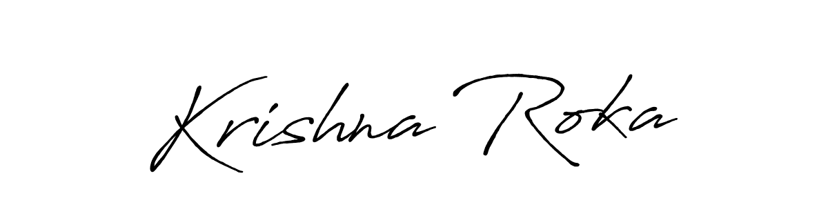 Krishna Roka stylish signature style. Best Handwritten Sign (Antro_Vectra_Bolder) for my name. Handwritten Signature Collection Ideas for my name Krishna Roka. Krishna Roka signature style 7 images and pictures png