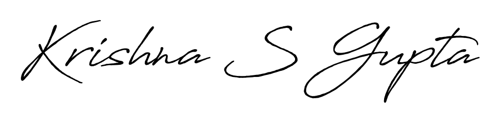 Practice writing Krishna S Gupta with the flow of Antro_Vectra_Bolder lettering. A fantastic source of inspiration for developing your personal signature style. Krishna S Gupta signature style 7 images and pictures png