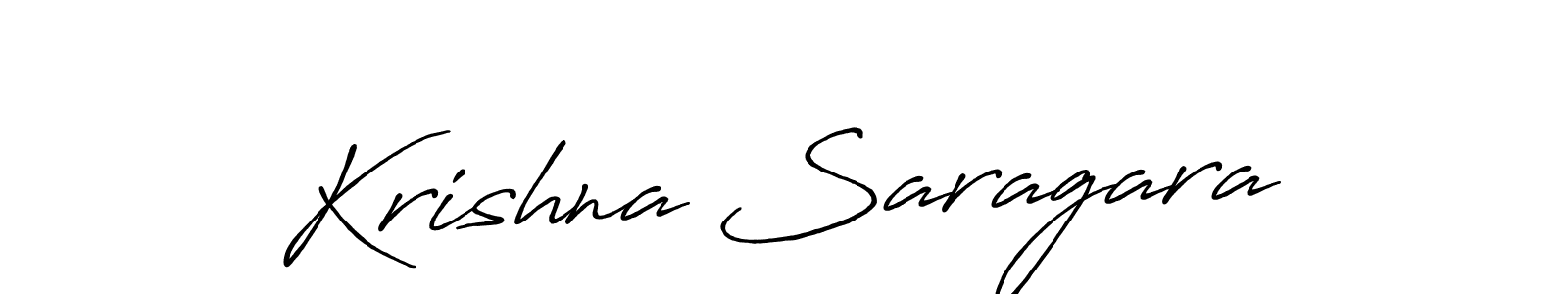 Use a signature maker to create a handwritten signature online. With this signature software, you can design (Antro_Vectra_Bolder) your own signature for name Krishna Saragara. Krishna Saragara signature style 7 images and pictures png