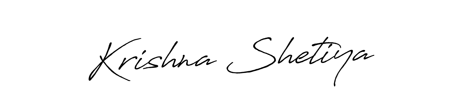 How to make Krishna Shetiya name signature. Use Antro_Vectra_Bolder style for creating short signs online. This is the latest handwritten sign. Krishna Shetiya signature style 7 images and pictures png