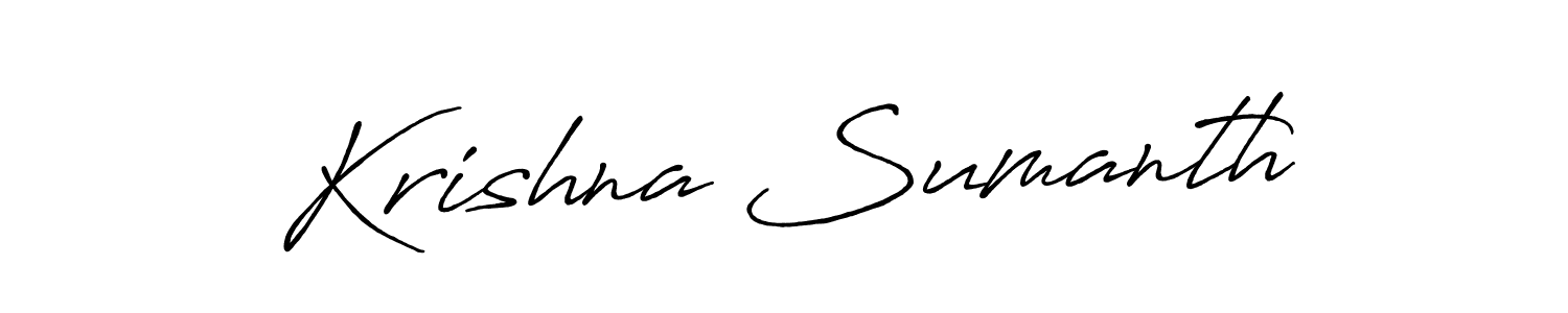 How to make Krishna Sumanth signature? Antro_Vectra_Bolder is a professional autograph style. Create handwritten signature for Krishna Sumanth name. Krishna Sumanth signature style 7 images and pictures png