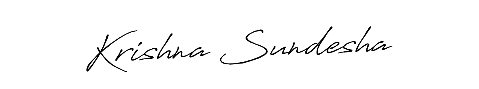 Create a beautiful signature design for name Krishna Sundesha. With this signature (Antro_Vectra_Bolder) fonts, you can make a handwritten signature for free. Krishna Sundesha signature style 7 images and pictures png