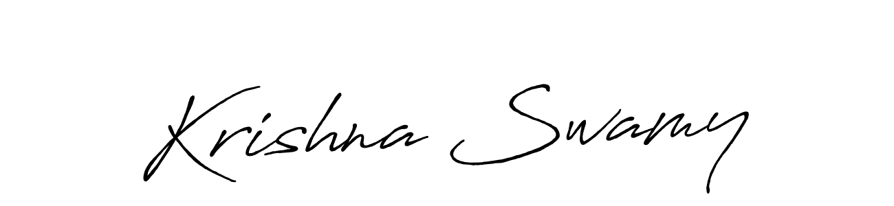 Create a beautiful signature design for name Krishna Swamy. With this signature (Antro_Vectra_Bolder) fonts, you can make a handwritten signature for free. Krishna Swamy signature style 7 images and pictures png