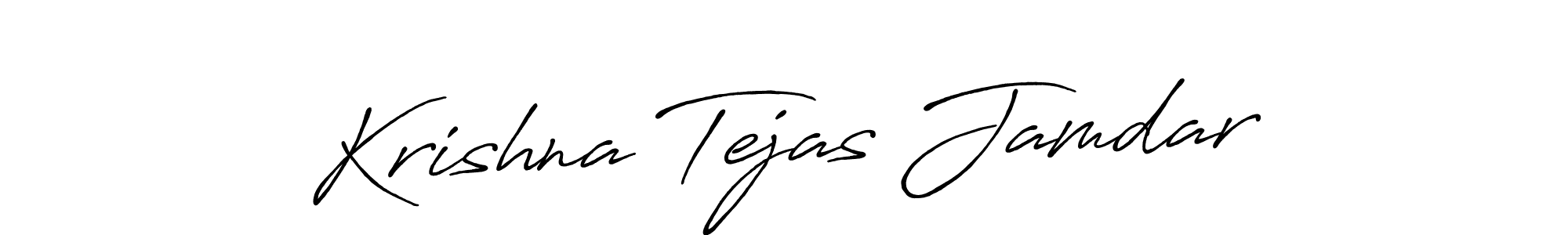 You can use this online signature creator to create a handwritten signature for the name Krishna Tejas Jamdar. This is the best online autograph maker. Krishna Tejas Jamdar signature style 7 images and pictures png