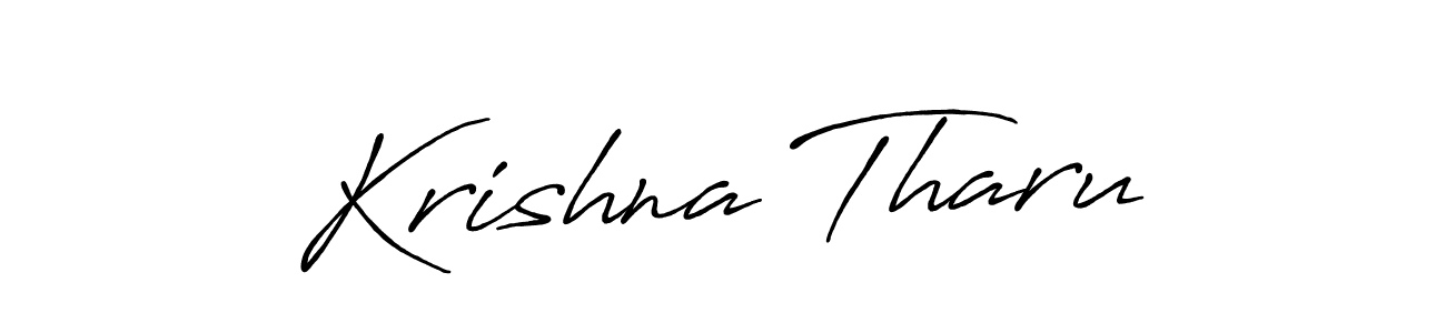 Here are the top 10 professional signature styles for the name Krishna Tharu. These are the best autograph styles you can use for your name. Krishna Tharu signature style 7 images and pictures png