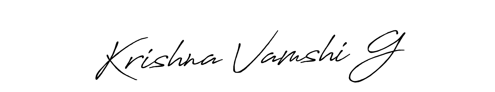 Make a short Krishna Vamshi G signature style. Manage your documents anywhere anytime using Antro_Vectra_Bolder. Create and add eSignatures, submit forms, share and send files easily. Krishna Vamshi G signature style 7 images and pictures png