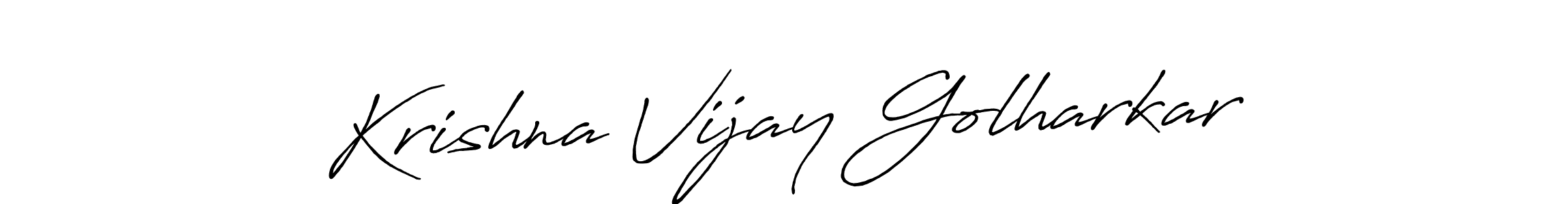 Similarly Antro_Vectra_Bolder is the best handwritten signature design. Signature creator online .You can use it as an online autograph creator for name Krishna Vijay Golharkar. Krishna Vijay Golharkar signature style 7 images and pictures png