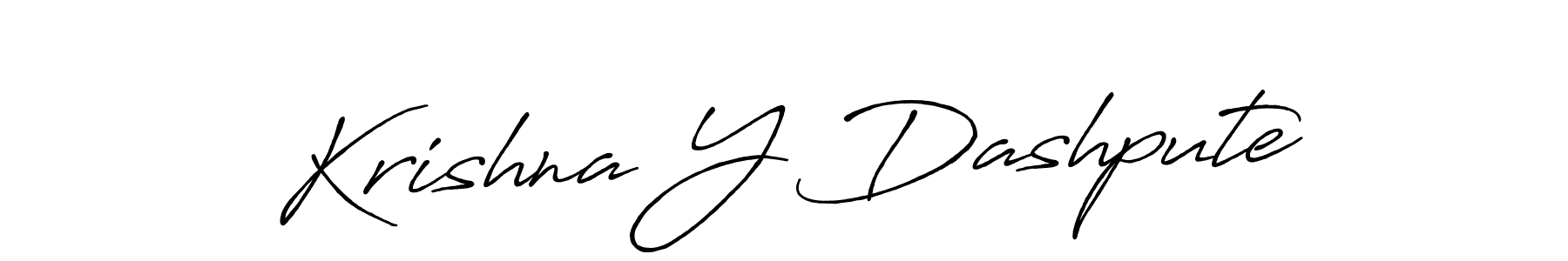 Make a beautiful signature design for name Krishna Y Dashpute. With this signature (Antro_Vectra_Bolder) style, you can create a handwritten signature for free. Krishna Y Dashpute signature style 7 images and pictures png