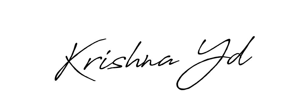 Krishna Yd stylish signature style. Best Handwritten Sign (Antro_Vectra_Bolder) for my name. Handwritten Signature Collection Ideas for my name Krishna Yd. Krishna Yd signature style 7 images and pictures png