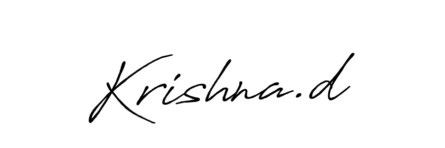 Use a signature maker to create a handwritten signature online. With this signature software, you can design (Antro_Vectra_Bolder) your own signature for name Krishna.d. Krishna.d signature style 7 images and pictures png