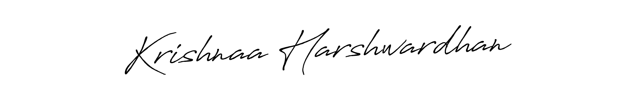 Make a beautiful signature design for name Krishnaa Harshwardhan. With this signature (Antro_Vectra_Bolder) style, you can create a handwritten signature for free. Krishnaa Harshwardhan signature style 7 images and pictures png